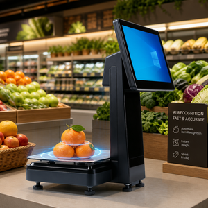 Smart AI Recognition Weighing Scale Dual 15.6 Display Windows POS Terminal Intel i5 All-in-One Cash Register with QR Scanner - Product Image 6