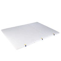 Matelas portable 3 plis, haute densité, housse amovible lavable, Air Nest, polymère orthopédique, tissu respirant en maille, taille Queen, Poe