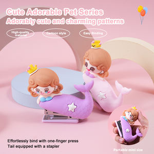 Engrapadora de la Princesa Sirena Mágica (N.º 10) - Linda <span class=keywords><strong>Chica</strong></span> Montando en una Ballena/Delfín, Papelería Kawaii para Oficina/Escuela, Regalo para Niños, Marca Miax 500 - Product Image 4