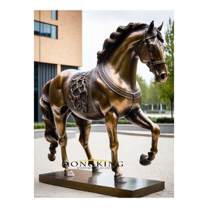 Escultura de Caballo de <span class=keywords><strong>Bronce</strong></span> de Tamaño Real, Elegante Caballo de <span class=keywords><strong>Bronce</strong></span> para Jardín, Estatua de Caballo de Metal Artesanal - Product Image 1