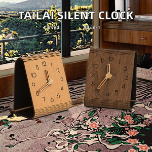 Nuovo modello multifunzionale intagliato allarme digitale silenzioso in <span class=keywords><strong>legno</strong></span> scrivania orologio per camera da letto - Product Image 6