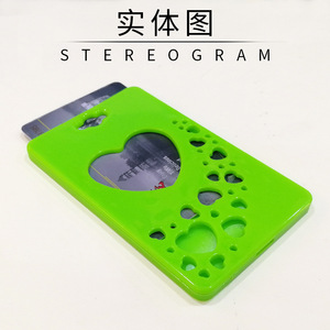 Porte-carte de bus en acrylique mignon de style coréen, 10x6,3 cm, avec motif de cœur, pour enfants, étudiants, utilisation unisexe - Product Image 3