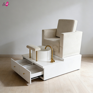 Fauteuil <span class=keywords><strong>de</strong></span> Pédicure Queen's Seat - Luxe en Cuir PU pour Salon <span class=keywords><strong>de</strong></span> Manucure, Spa des Pieds avec Vibration, Chaleur, Massage par Pétrissage, Pompe <span class=keywords><strong>de</strong></span> Drainage, Coloré - Product Image 6