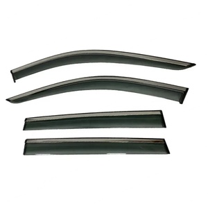 Déflecteurs de vent pour vitres de voiture Toyota HIGHLANDER 2015-2020, pare-pluie, visières de fenêtre, en PC avec acier inoxydable - Product Image 1
