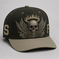 Cappello Snapback con Visiera Curva, Stampa Personalizzata, 5 Pannelli, Stile Trucker, Frontale in Schiuma, Rete Traspirante, Streetwear Urbano West Coast Gothic Chicano, Vendita all'Ingrosso