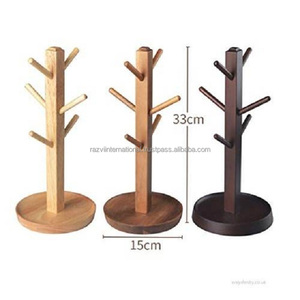 Práctico soporte de madera para tazas para soportes de almacenamiento de cocina para exhibir tazas - Product Image 1