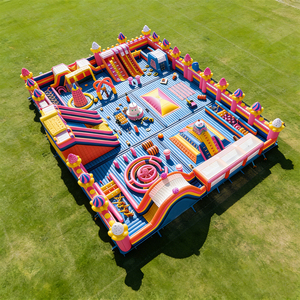 Circuito de Obstáculos Inflable Comercial para Niños y Adultos, Parque de Brincolines y Trampolines al Aire Libre con Material de PVC, Garantía de 3 Años - Product Image 2