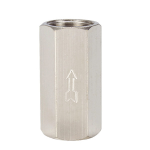 Válvula de Retención Neumática Ruilang CV01 de 2, 3, 4 y 6 Puntos, Totalmente de Cobre Niquelado, Doble Rosca Interna, Válvula Antirretorno para Manguera de Aire - Product Image 1