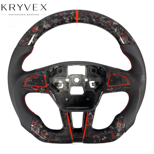 <span class=keywords><strong>Volante</strong></span> Deportivo Kryvex Personalizado de Fibra de Carbono y Cuero para Focus MK3 Hatchback 2015-2018 ST RS ST-Line - Product Image 5