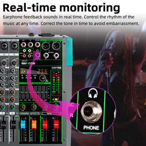 Mezclador de Sonido de Audio de 16 Canales PA16 Consola de Mezcla para <span class=keywords><strong>DJ</strong></span> USB con Alimentación Phantom de 48V 256 <span class=keywords><strong>Efectos</strong></span> DSP <span class=keywords><strong>Mesa</strong></span> de Sonido para Escenario - Product Image 5