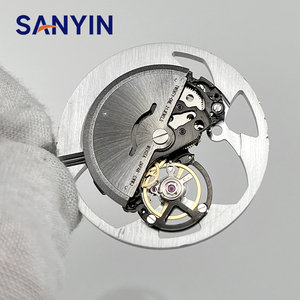 Luxury All OEM Watch Dial Skeleton Automatic Tonneau Style Black OEM Logo Custom Watch Dial Rotor Watch Movement Dial - Product Image 3