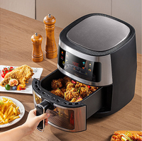 Nouvelle friteuse à air de grande capacité 8L contrôle multifonctionnel de micro-ordinateur de fenêtre visible pour un usage commercial domestique