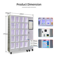 Distributeur automatique de jouets en métal à 20 portes avec écran transparent en acrylique, contrôle électronique de la serrure, directement de l'usine