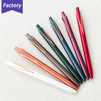 Pulpen Gel Klik dengan Logo Custom, Warna Matte Multi, Pulpen Promosi untuk Pameran, Hadiah Pemasaran, Grosir