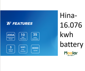 Batería de estado sólido LFP HINA ESS PowerGem Max 16.076kWh 200A apilable, 8000 ciclos, envío rápido, stock europeo - Product Image 1