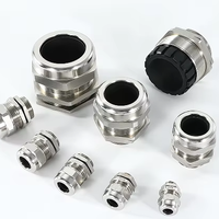 Presse-étoupe en laiton nickelé étanche IP68 de haute qualité, filetage NPT 1/2 pouce, 6-12 mm, haute/basse tension ML