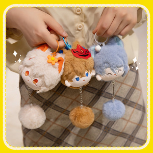 10CM <span class=keywords><strong>Genshin</strong></span> Zhongli Venti Furina <span class=keywords><strong>Tartaglia</strong></span> Kaedehara Kazuha peluche jouet pendentif porte-clés pour sac Anime poupée Figure Kawaii poupée - Product Image 5