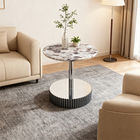 Luxuriöser Moderner Minimalistischer Kreativer Marmor-Schiefer-Design Kleiner Wohnzimmer-Couchtisch Eck-Beistelltisch Konsolentisch
