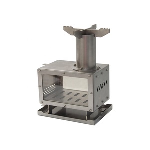 Fornitura di fabbrica <span class=keywords><strong>camino</strong></span> esterno con piano cottura in acciaio inox per campeggio in legno stufa per tenda - Product Image 5