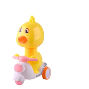 HY Toys cross-border press small yellow duck pull back car toys night market stall supply children's education wholesale