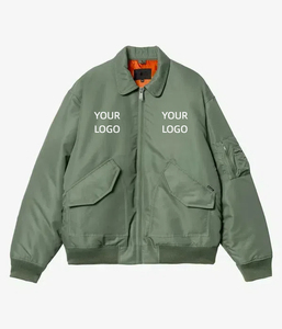 Usine Personnalisable <span class=keywords><strong>Topgun</strong></span> Vêtements 100% Nylon 185gsm pour Hommes Blank Plain Designer Vêtements Fabricants Bomber Jacket en C - Product Image 1