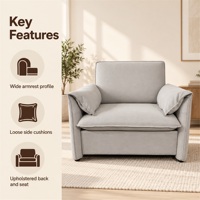 Fauteuil lounge large et rembourré