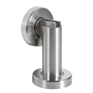 Butée de porte moderne en acier inoxydable, magnétique puissant, anti-vent, anti-collision, installation facile pour protection murale et au sol - Product Image 1