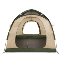 Tente familiale double couche 6 personnes OEM/ODM avec grand vestibule, logo personnalisé, imperméable, plafond haut, pour acheteurs de marques