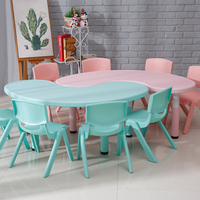 Table en plastique, chaise en plastique, mobilier de maternelle pour enfants d'âge préscolaire