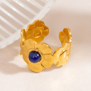 European American Style Heart Shape <b>Ring</b> 18k Gold Plated Adjustable <b>Evil</b> <b>Eye</b> Design Unisex Jewelry Gift - Product Image 3