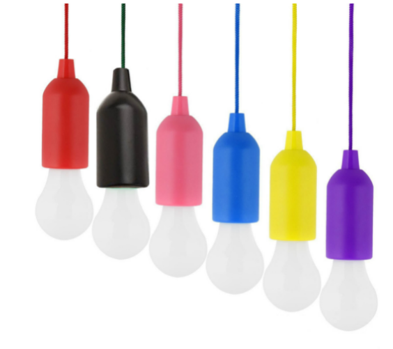 Factory Direct  Portable Outdoor  Led Color Pull Cord Bulb for Hanging Tent Camping