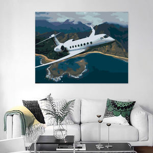 Tuval boyama uçak uçuş ev dekorasyon akrilik boyama by Numbers Modern duvar sanatı resimleri el yapımı hediye - Product Image 5