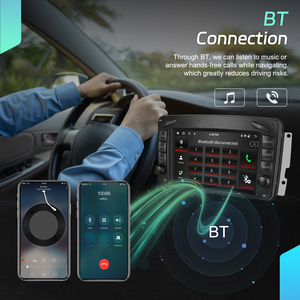 Podofo 7 ''6 + 128GB Android <span class=keywords><strong>autoradio</strong></span> stéréo pour <span class=keywords><strong>mercedes</strong></span>-benz CLK/W209 E-W210 Clase <span class=keywords><strong>C</strong></span>/W203 SLK/W170 sans fil Carplay/AA - Product Image 5