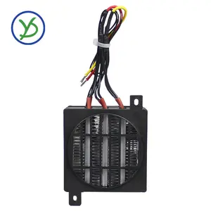 Termostat ısıtıcı fanı PTC inkübatör ısıtıcı ve fan ısıtma elemanı seramik ısıtıcı 220v 400w fan ile 106*80mm