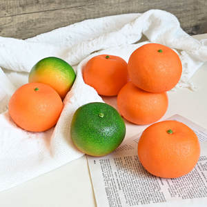 Venta al por Mayor de Naranjas Artificiales Realistas de Plástico, Frutas Falsas, Naranjas Simuladas, Mandarinas para Decoración del Hogar, Fiestas y Cocina - Product Image 2