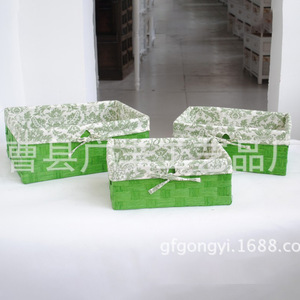 <b>Storage</b> <b>Baskets</b> Rectangle Green Non Woven Fabric Toy Organizer <b>Large</b> Medium Small Sizes - Product Image 1