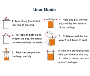 와이어 클로저가 있는 멸균 샘플 백 - Product Image 6