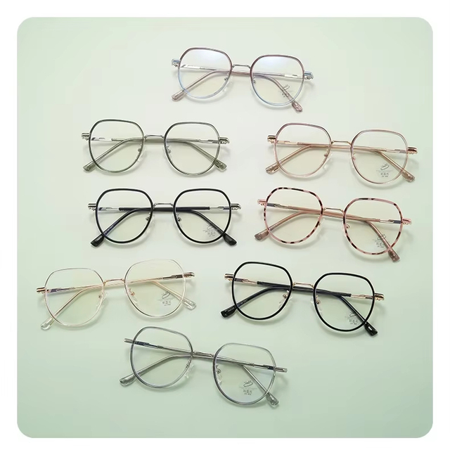 New Stylish Fashion China Wholesale Ladies Oversized Diamond Titanium Optical Frames Eyewear TR Metal Hybrid Glasses