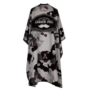 Logo personalizzato Professional Waterproof Salon Hair Cutting Cape antiaderente Hair Camouflage Pattern parrucchiere Barber Cape - Product Image 5