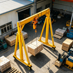 Portable Gantry Crane 1 Ton 2 Ton 3 Ton Small Mini Moving Gantry Hoist Frame Light Weight Adjustable Workshop Crane <strong>Gantr</strong> - Product Image 4