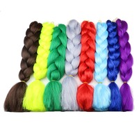 Extensions de cheveux synthétiques tressées Yaki lisses de 24 pouces, 100g, pour tresses Jumbo – Vente chaude