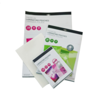 75mic 80mic 125mic a4 papier laminé feuille laminado film papeterie film de plastification taille personnalisée épaisseur pochettes de plastification