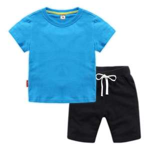 Conyson 2026 Completi Estivi in Cotone Tinta Unita per Bambini, Set Personalizzati di Magliette e Pantaloncini per Ragazzi dai 4 ai 12 Anni - Product Image 4