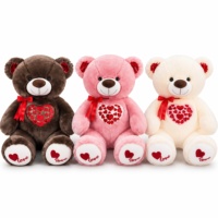 Peluche personnalisée Ours en peluche multi-cœurs avec coussinet d'amour pour cadeau de Saint-Valentin et fournitures pour fleuristes