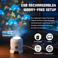 360 °   Proyector LED Giratorio de Halloween, Recargable por USB, Decoración Interior, Luz Nocturna para Navidad, Fiestas y Dormitorios