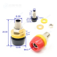 Haute intensité 4mm banane Jack prise femelle adaptateur sûr connecteur en laiton accessoire
