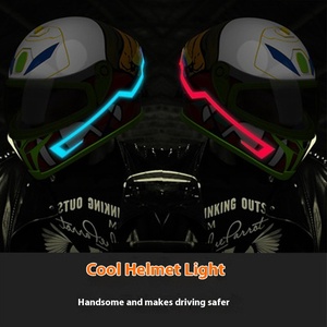 Paire de bandes LED pour <span class=keywords><strong>casque</strong></span> intégral DIY durable réfléchissant ABS pour <span class=keywords><strong>moto</strong></span>, modification/mise à niveau des feux de signalisation, état neuf - Product Image 2