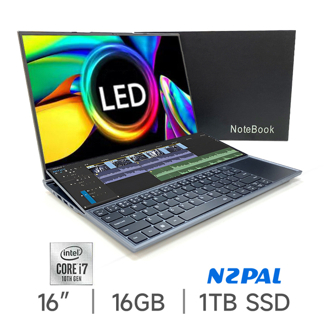 Professional Factory High Laptops 1920*1200 Touch Screen Core I7-10750H Fast Speep Dual Screen Gaming Laptop