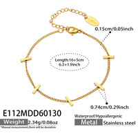 Bracelet chaîne en acier inoxydable plaqué or, bijoux minimalistes tendance pour femmes, accessoires de mode quotidiens, vente en gros