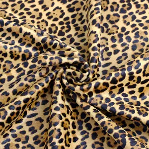 Cuir de vache souple imprimé léopard, fabricant de cheveux en gros